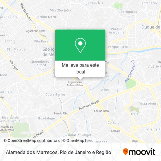 Alameda dos Marrecos mapa
