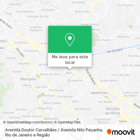 Avenida Doutor Carvalhães / Avenida Nilo Peçanha mapa