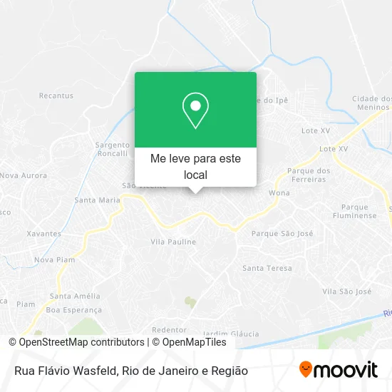 Rua Flávio Wasfeld mapa