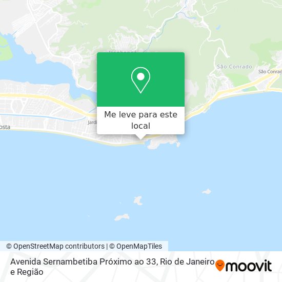 Avenida Sernambetiba Próximo ao 33 mapa