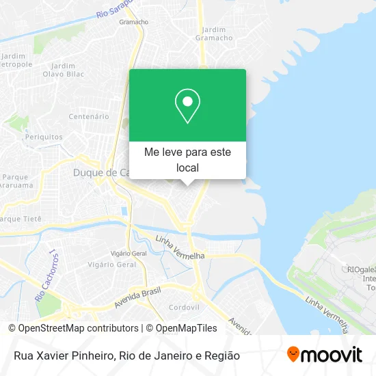 Rua Xavier Pinheiro mapa