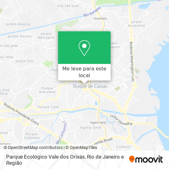 Parque Ecológico Vale dos Orixás mapa