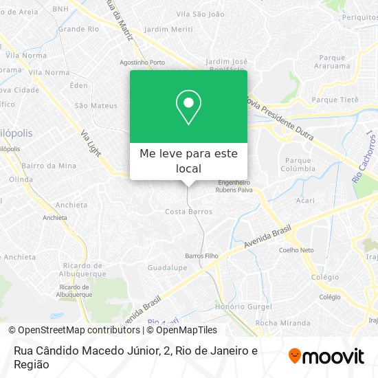 Rua Cândido Macedo Júnior, 2 mapa