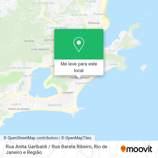 Rua Anita Garibaldi / Rua Barata Ribeiro mapa