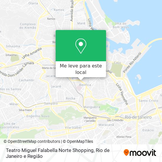 Teatro Miguel Falabella Norte Shopping mapa