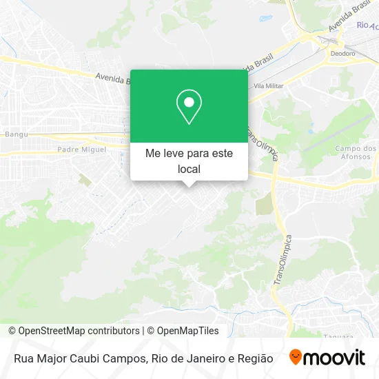 Rua Major Caubi Campos mapa
