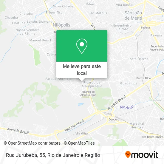 Rua Jurubeba, 55 mapa