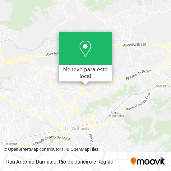 Rua Antônio Damásio mapa