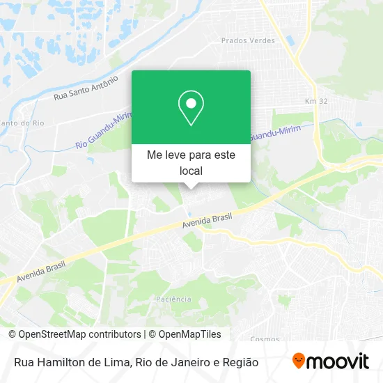 Rua Hamilton de Lima mapa