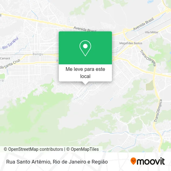 Rua Santo Artêmio mapa