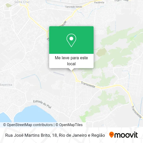 Rua José Martins Brito, 18 mapa