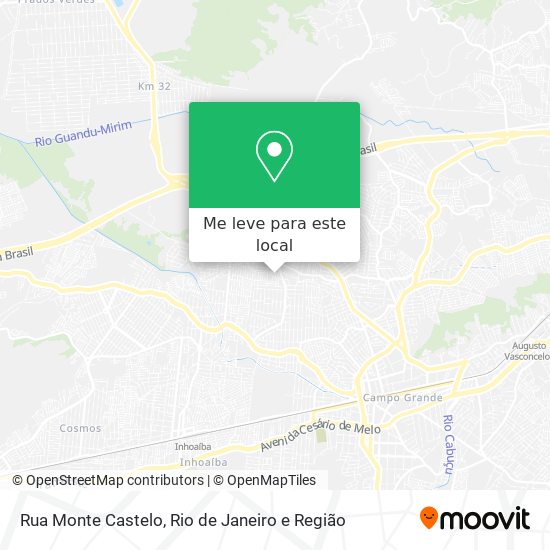 Rua Monte Castelo mapa