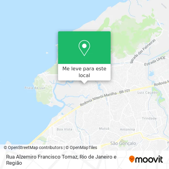 Rua Alzemiro Francisco Tomaz mapa