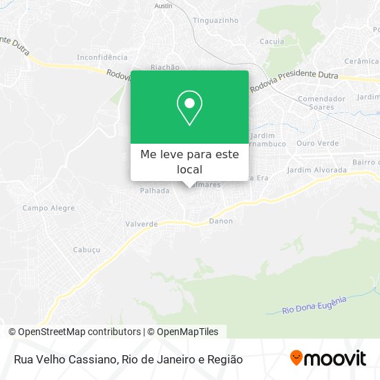 Rua Velho Cassiano mapa