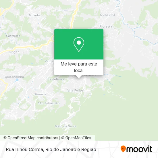 Rua Irineu Correa mapa