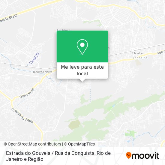 Estrada do Gouveia / Rua da Conquista mapa