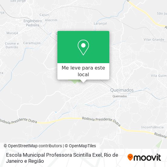 Escola Municipal Professora Scintilla Exel mapa