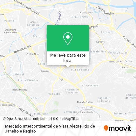 Mercado Intercontinental de Vista Alegre mapa