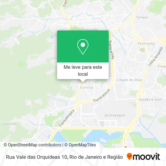 Rua Vale das Orquídeas 10 mapa