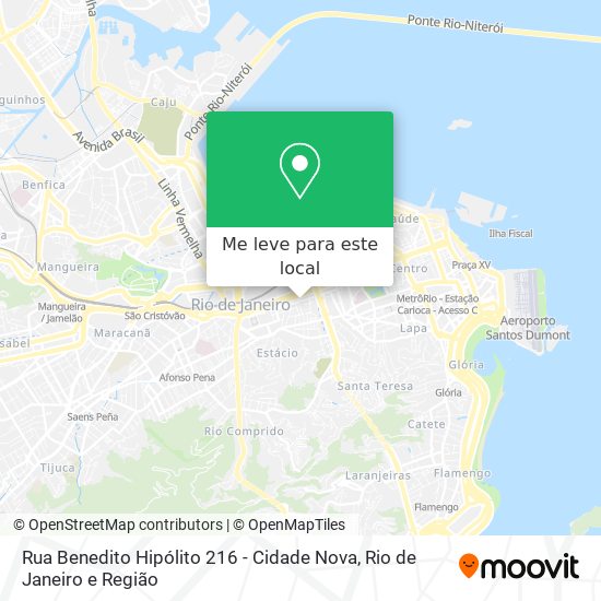 Rua Benedito Hipólito 216 - Cidade Nova mapa