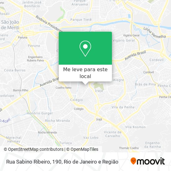 Rua Sabino Ribeiro, 190 mapa