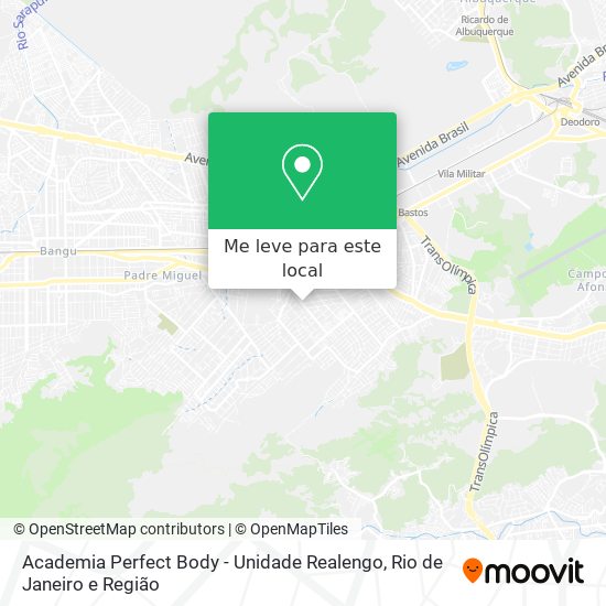 Academia Perfect Body - Unidade Realengo mapa