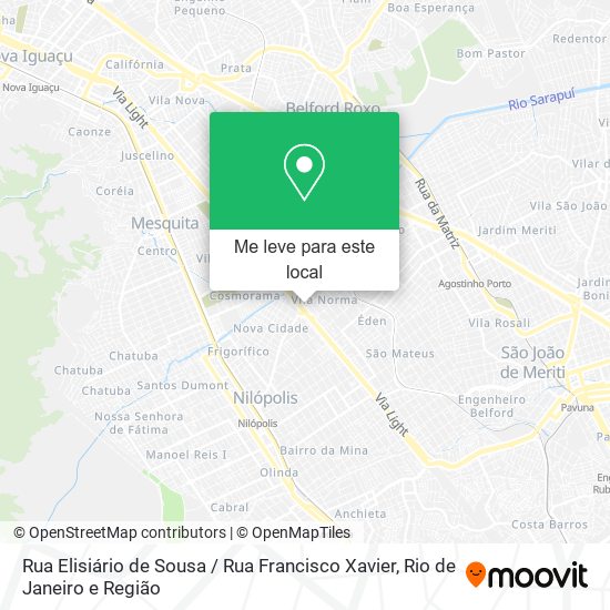 Rua Elisiário de Sousa / Rua Francisco Xavier mapa