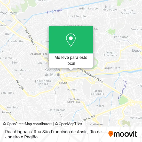 Rua Alagoas / Rua São Francisco de Assis mapa