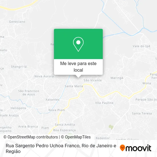 Rua Sargento Pedro Uchoa Franco mapa