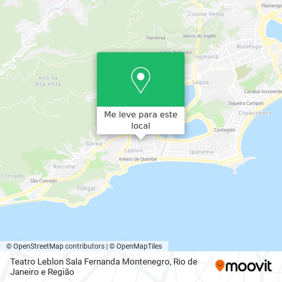 Teatro Leblon Sala Fernanda Montenegro mapa
