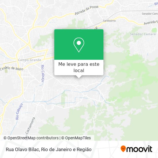 Rua Olavo Bilac mapa