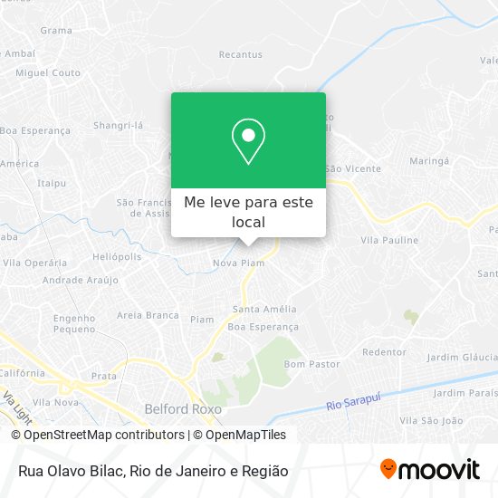 Rua Olavo Bilac mapa