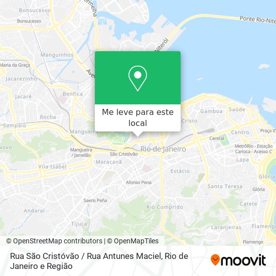 Rua São Cristóvão / Rua Antunes Maciel mapa