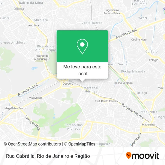 Rua Cabrália mapa