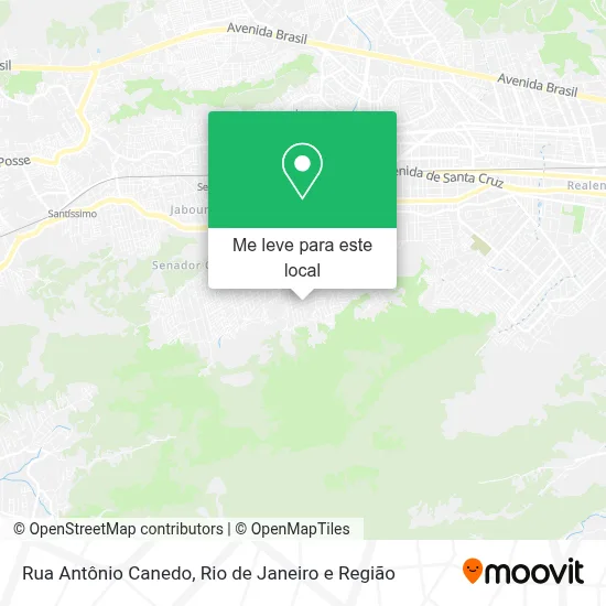 Rua Antônio Canedo mapa