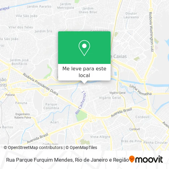 Rua Parque Furquim Mendes mapa