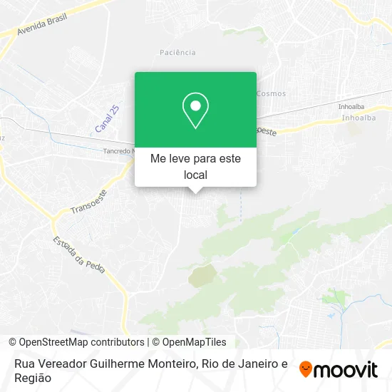 Rua Vereador Guilherme Monteiro mapa