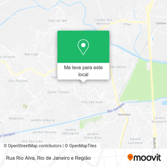 Rua Rio Alva mapa