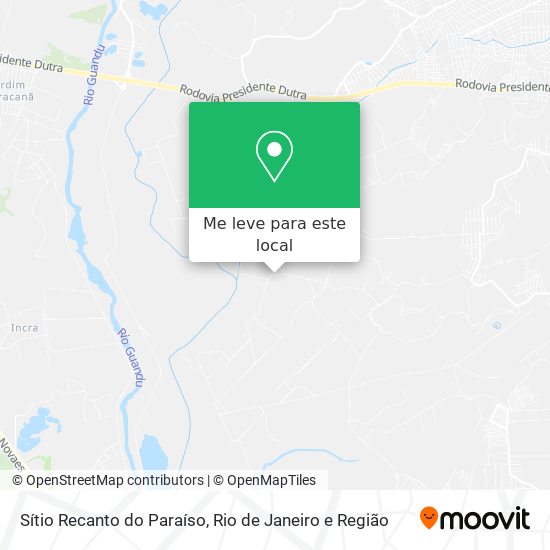 Sítio Recanto do Paraíso mapa
