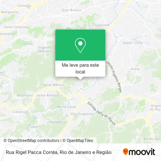 Rua Rigel Pacca Corrêa mapa