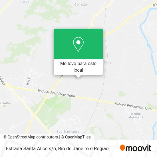 Estrada Santa Alice s/n mapa