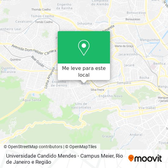 Universidade Candido Mendes - Campus Meier mapa