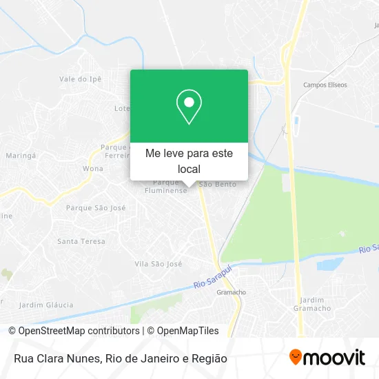 Rua Clara Nunes mapa