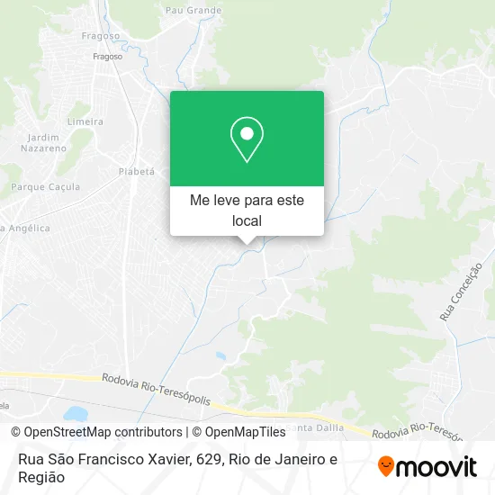Rua São Francisco Xavier, 629 mapa
