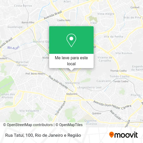 Rua Tatuí, 100 mapa