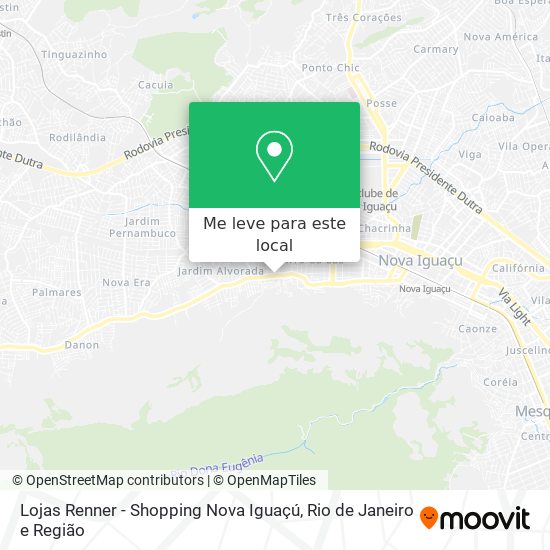 Lojas Renner - Shopping Nova Iguaçú mapa