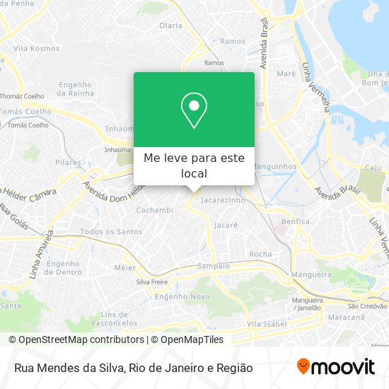Rua Mendes da Silva mapa