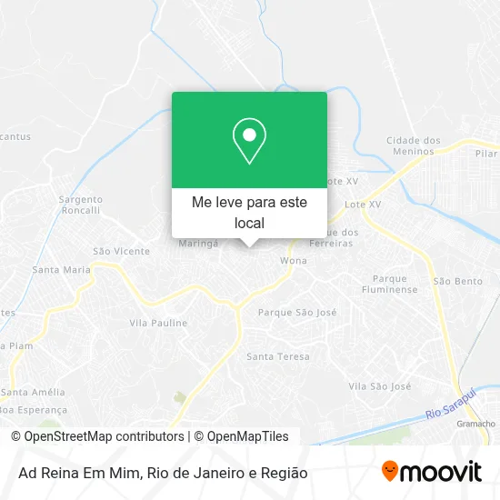 Ad Reina Em Mim mapa