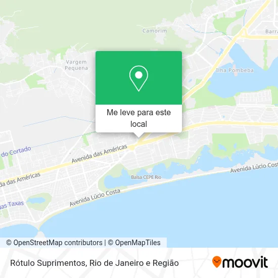 Rótulo Suprimentos mapa