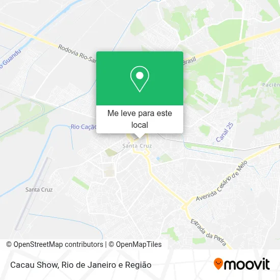 Cacau Show mapa